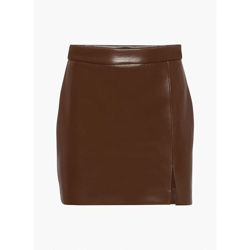 Wilfred Patio High-waisted Vegan Leather Mini Skirt - 0